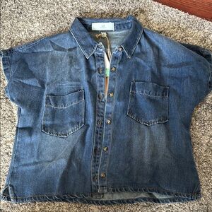 Denim Button-Up Shirt